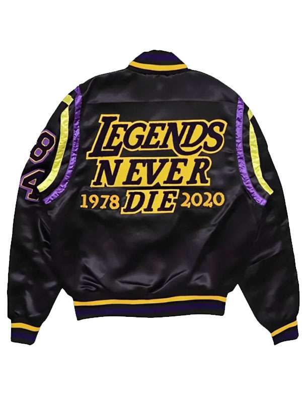 Mamba Hall of Fame Kobe Bryant Varsity Jacket - back view