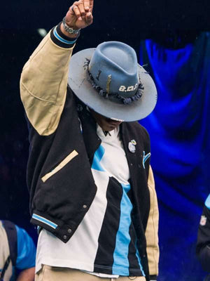 Carolina Panthers Cam Newton Varsity Jacket - back view