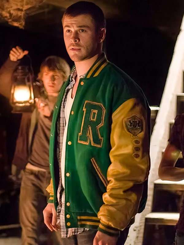 Chris Hemsworth the Cabin in the Woods Varsity Jacket - side view
