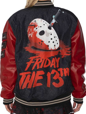 Halloween Friday the 13th Varsity Jacket - back view