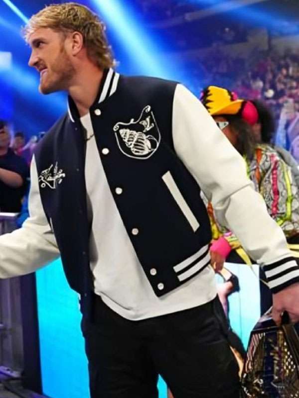 Logan Paul WWE Raw 2025 Varsity Jacket - side view