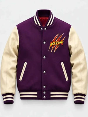 Vega Street Fighter World Warrior Varsity Jacket - back view