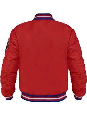 Montreal Canadiens Red Varsity Jacket - side view