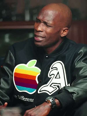Chad Johnson Black Varsity Jacket - back view