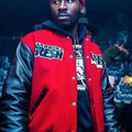 Bankroll Fresh Red and Black Varsity Jacket