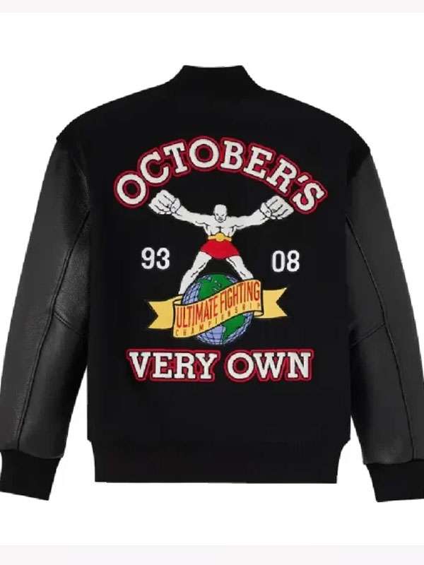 UFC Championship OVO Varsity Jacket - back view