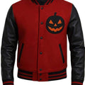 Halloween Red and Black Pumpkin Varsity Jacket