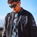 Patrick Mahome Black Amiri Varsity Jacket