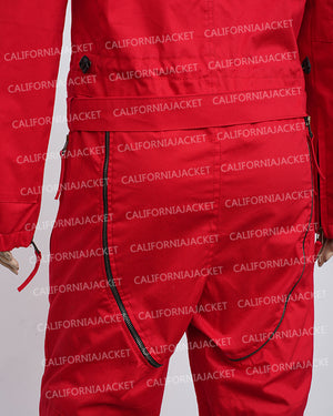 Super Bowl Halftime 2023 Rihanna Red Jumpsuit - view 5