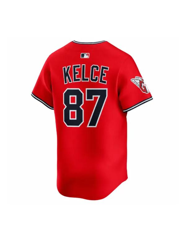 Travis Kelce Cleveland Guardians Red Jersey